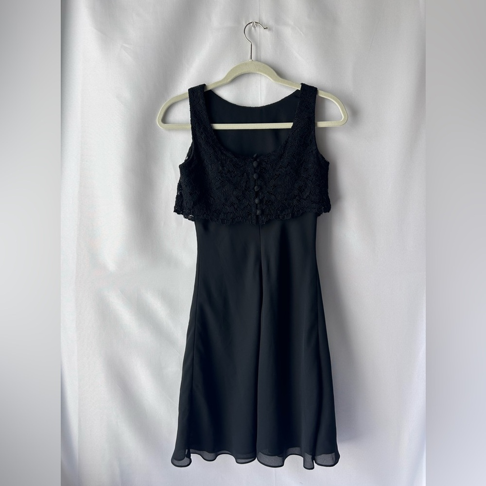 Ann Taylor Layered Black Sleeveless Dress